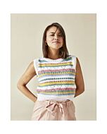Phildar gestreepte dames top breien van Phil Cabotine en Baby Doll (208, m6)