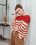 Phildar gestreepte dames trui breien (m.11,183)