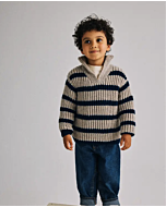 Phildar gestreepte kinder trui met rits breien van Partner 3,5 (Phil 247, m2)