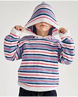 Phildar gestreepte kindertrui met capuchon van Love Cotton (225, 2A)