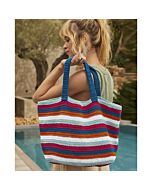 Phildar gestreepte tas haken van Coton 4 (213, m38)