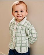 Phildar groene peuter jasje breien van Partner 3,5 en Phil Chouchou (217, m19B)