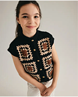 Phildar kinder gilet breien van Phil Starlight en Partner 3,5 (246, m10b)