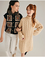 Phildar kinder gilet met kraag breien van Phil Inuit, Phil Starlight en Partner 3,5 (246, m10a)