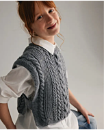 Phildar kinder spencer met kabels breien van Partner 3,5 (246, M5)