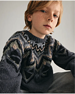 Phildar kinder trui met jacqaurd breien van Partner 3,5 (246, m13a)