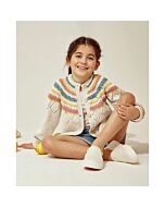 Phildar kinder vest breien van Phil Cabotine en Phil Baby Doll (211, m26)