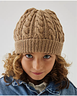 Phildar kindermuts met kabels breien van Phil Merinos 3,5 (250,m3b)