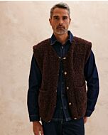 Phildar makkelijk heren gilet breien van Phil Alpaga Bouclé (264,M4)