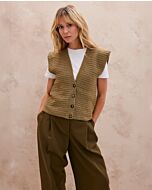 Phildar makkelijk mouwloos vest haken van Phil Soie Merinos (265,m10)