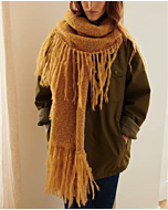 Phildar makkelijke sjaal breien met franjes van Phil Lovely Mohair (249,m13)