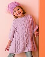 Phildar meiden poncho met kabel breien van Phil wavy