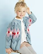 Phildar meisjes jasje breien van Phil Beaugency en merinos 6 