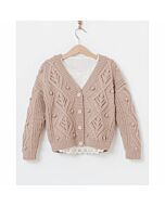 Phildar meisjes jasje breien van Phil Ecolaine (708, model 4)