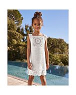 Phildar meisjes jurk met granny's haken van Perle 5 (213, m3)