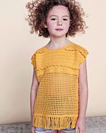 Phildar meisjes korte mouwen trui haken van Phil Rustique 