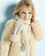 Phildar meisjes sjaal met pompons breien van Phil Wavy