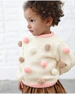 Phildar peuter trui breien met pompon van Phil Ecolaine