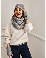 Phildar muts, sjaal en handschoen breien van Phil Leo Concept (Phildar 235, m27grijs)