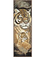 Borduurpakket tijger met jong van Lanarte