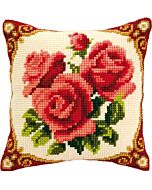 Borduurpakket borduurkussen kruissteek rozen pn-0008576 van vervaco