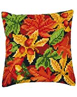 Vervaco kruissteek borduurpakket kussen herfstbladeren pn-0008640 borduren