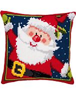 Kruissteek borduurpakket borduurkussen kerstman van vervaco  pn-0008725