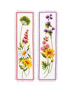 Vervaco borduurpakket boekenleggers bloemen 2st. PN-0012541 telpatroon