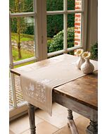 Vervaco borduurpakket tafelloper 'Witte vogels' PN-0013131 voorbedrukt