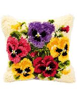 Knoopkussen viooltjes van Vervaco om te knopen  