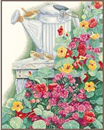 Borduurpakket   stilleven tuin (garden still life)