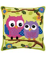 Vervaco borduurpakket kruissteek kussen uilen op tak pn-0021540