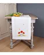 Borduurpakket tafelloper wilde voorjaarsbloemen van Vervaco PN-0145163 voorbedrukt