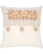  Telpakket vanillebloemen kussen borduurpakket
