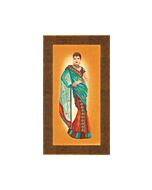 Borduurpakket indiase dame in blauwe sari ( indian lady in blue sari)  van lanarte afm:19x41cm.