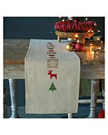 Vervaco tafelloper Kerstmis borduren PN-0146391 met telpatroon.