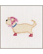  Lanarte  borduurpakket  dog in  scarft lanarte pn-0148261