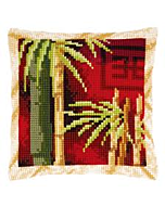 Voorbedrukt kruissteekkussen  bamboo 1 als borduurpakket