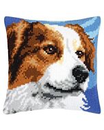  Borduurpakket kruissteekkussen kleurige bordercollie van vervaco pn-0149770