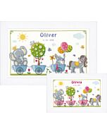  Borduurpakket Geboortetegel dierenkoets om te borduren Vervaco pn-0150531