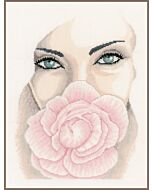  Borduurpakket vrouw met bloem van lanarte pn-0155032