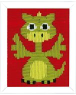 Vervaco kinder borduurpakket draakje PN-0155315 voorbedrukt met spansteek