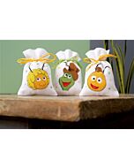 Borduurpakket 3 kruidenzakjes maja de bij met telpatroon 