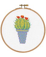 Borduurpakket met borduurring Cactus en rode bloem vervaco pn-0155972
