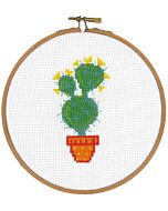 Borduurpakket met borduurring Cactus en gele bloem vervaco pn-0155973