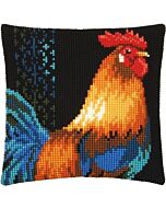 Vervaco borduurpakket voorbedrukt kruissteekkussen Fiere haan pn-0156228 