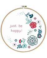 Borduurpakket Moderne bloemen incl borduurring Vervaco PN-0156333