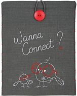 voorbedrukte Tasje voor iPad Wanna connect. vervaco pn-0156717