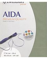 Borduurstof aida 20ct/8 kruisje van Zweigart kl. 6016 groen afm. 48x53cm