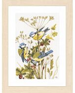 Lanarte borduurpakket pimpelmeesjes met rode besjes van Marjolein Bastin pn 0156945